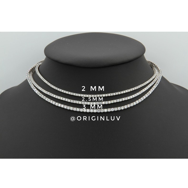 Originluv - สร้อยคอเพชรรอบออกงาน (เพชร 2.5mm, 3mm, 4mm)