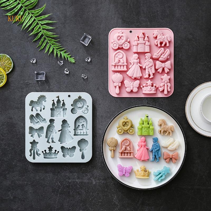 KU* Sturdy Safe Princess Silicone Mould สําหรับ DIY Home Baking