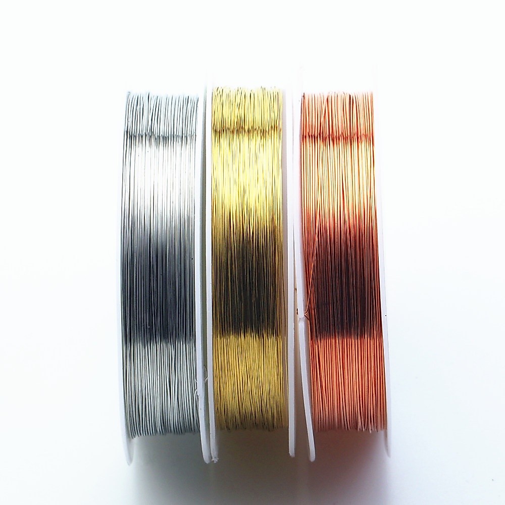 สายทองแดงขนาด 0.2-1.0mm สีธรรมชาติสำหรับการทำเครื่องประดับเองและงานฝีมือ