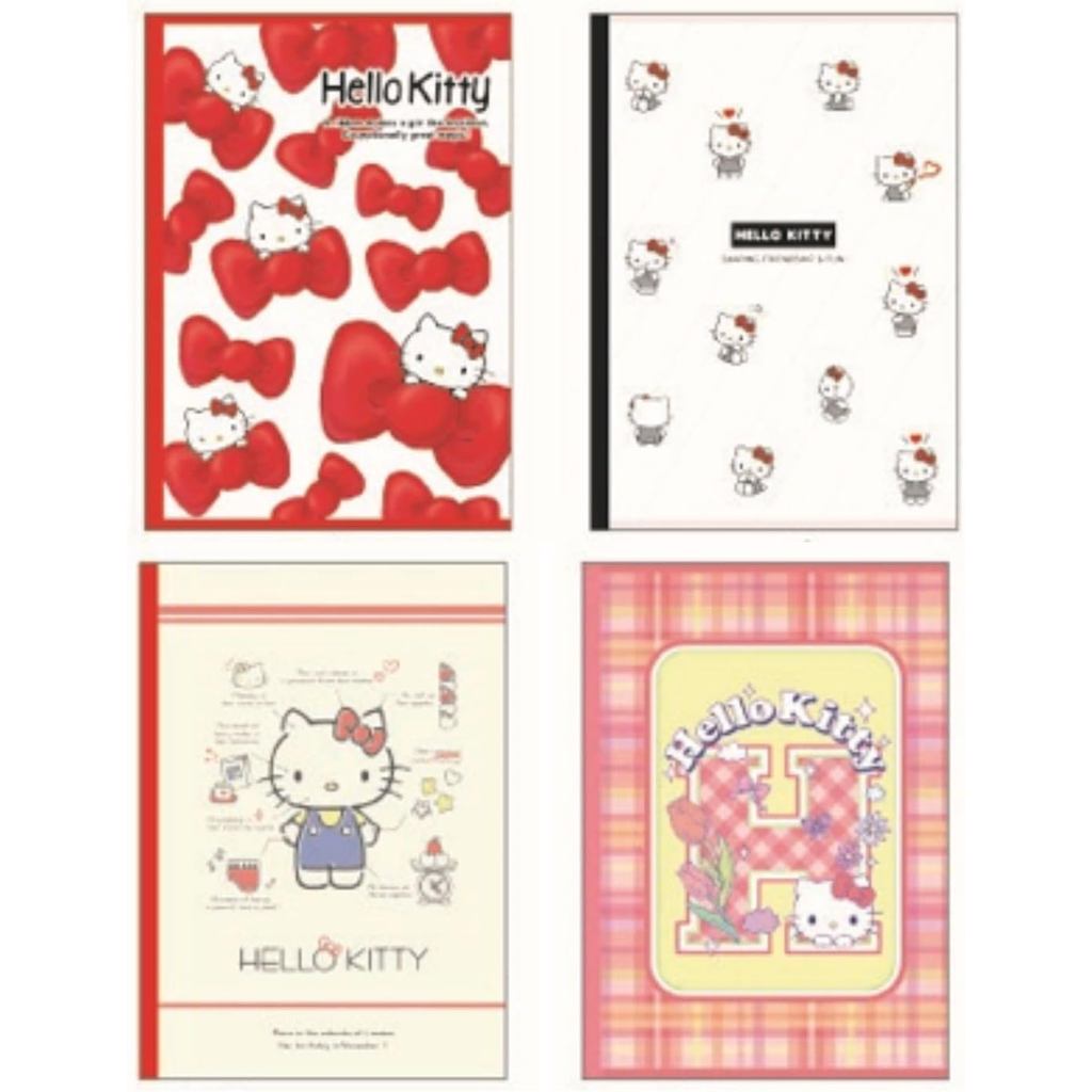 Sanrio Hello Kitty A罫 B5 Notebook Set - 4 Cute Character Notebooks