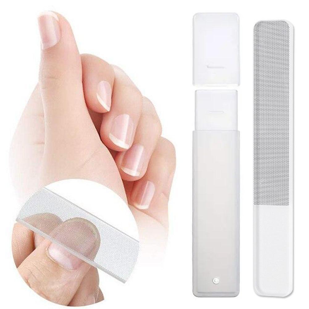 ตะไบเล็บแก้วนาโน 2-in-1 & บัฟเฟอร์เล็บมือ Shiner สําหรับเล็บธรรมชาติ รูปร่าง & Perfect Smooth Finish