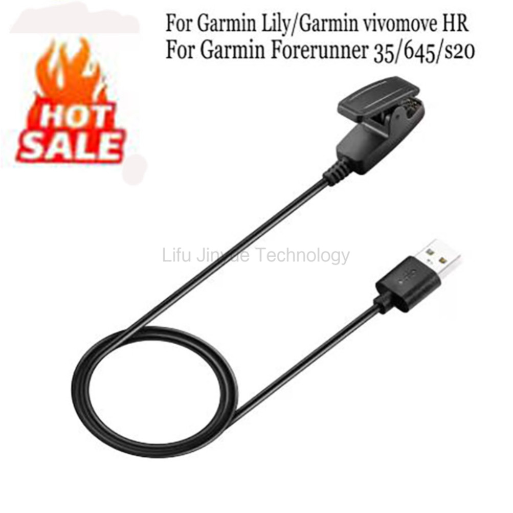 LIKAIYUE Charger สําหรับผู้เบิกทาง Garmin Lily 2 35 230 235 630 645 เพลง 735XT, Approach G10 S20, Vivomove HR - สายไฟสายชาร์จ USB