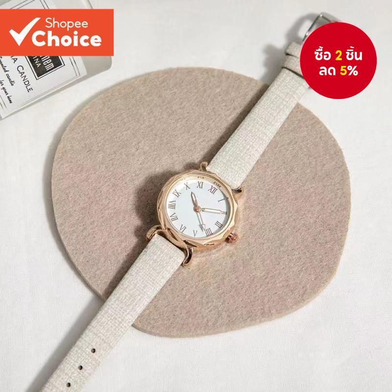 นาฬิกาควอทซ์รูปสี่เหลี่ยมขนมเปียกปูนของผู้หญิงที่สง่างาม | Roman Dial & Trend Leather Band - เหมาะสําหรับวิทยาลัยสวมใส่