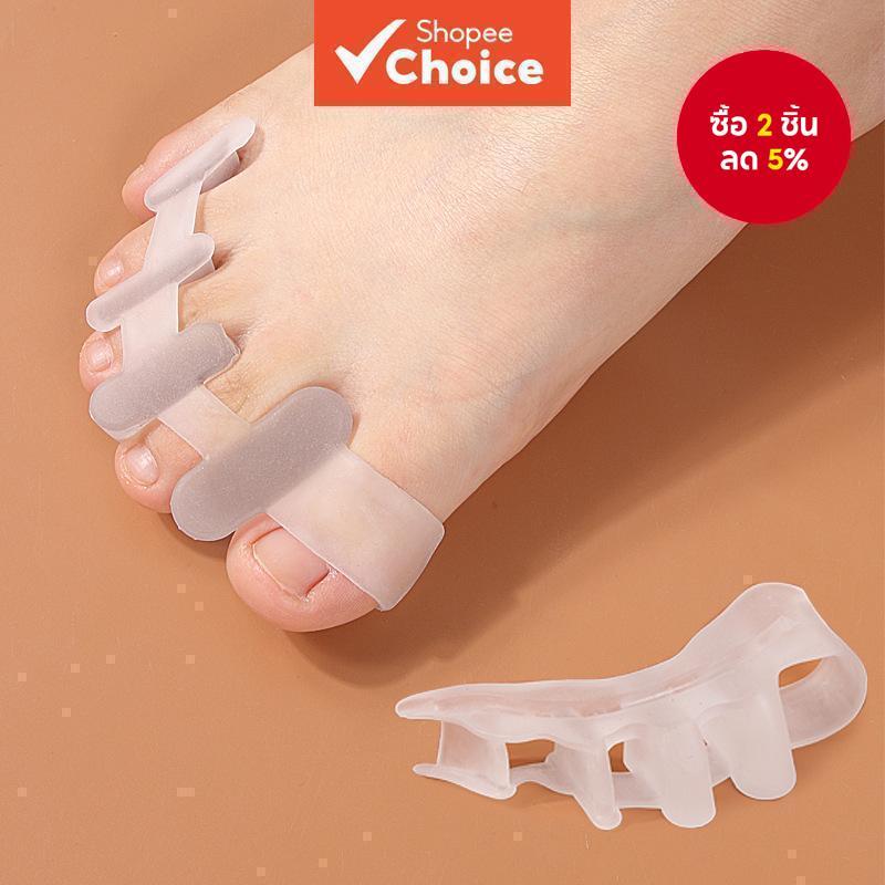 แผ่นแยกนิ้วเท้าเจลแบบใช้ซ้ําได้สําหรับผู้ชายและผู้หญิง | Hammer Toe Relief & Bunion Corrector Orthopedic Spacers