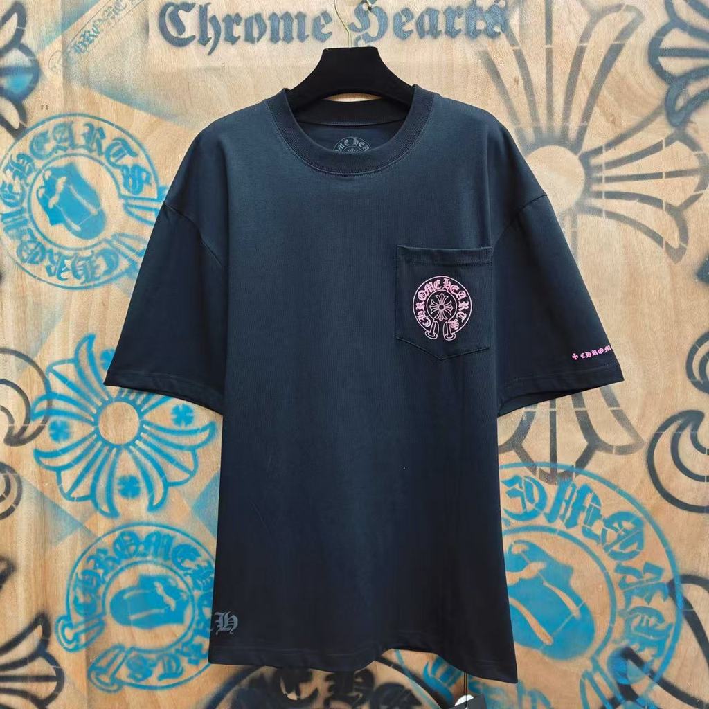 B4OC Chrome hear## Cross Sanskrit Print Loose Fit Couple's Short Sleeve Shirt T T-shirt for Men and 