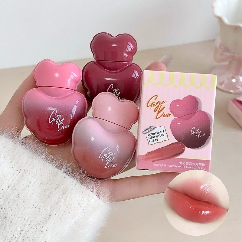 happy-girl : ลิปกลอส เนื้อฉ่ำ น่ารัก สีสวย บางเบา ให้ความชุ่มชื้น ตินทนนาน-รูปทรงหัวใจน่ารักมากและจัดเก็บง่ายGX1373