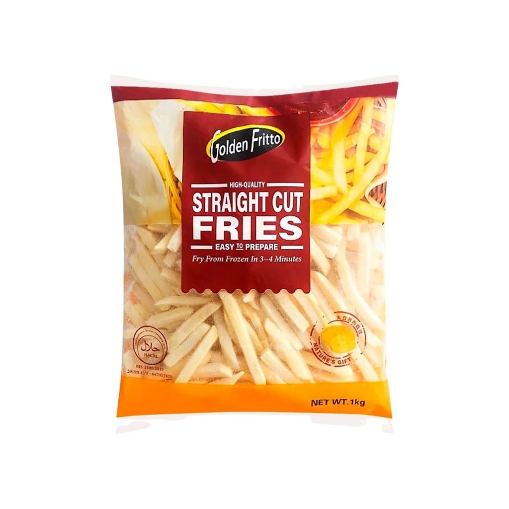โกลเด้นฟริตโต มันฝรั่งเส้นใหญ่ Golden Fritto Straight Cut Fries 1kg.