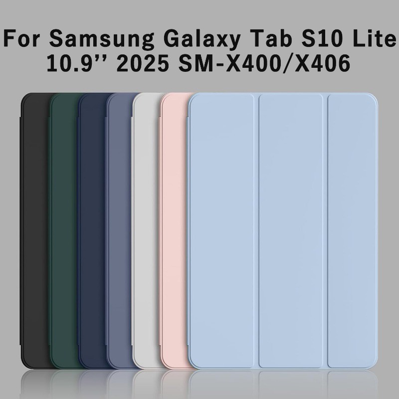 สําหรับ Samsung Galaxy Tab S10 Lite 2025 10.9 SM-X400 SM-X406/X406F Tri-fold Flip Case Stand PU หนัง