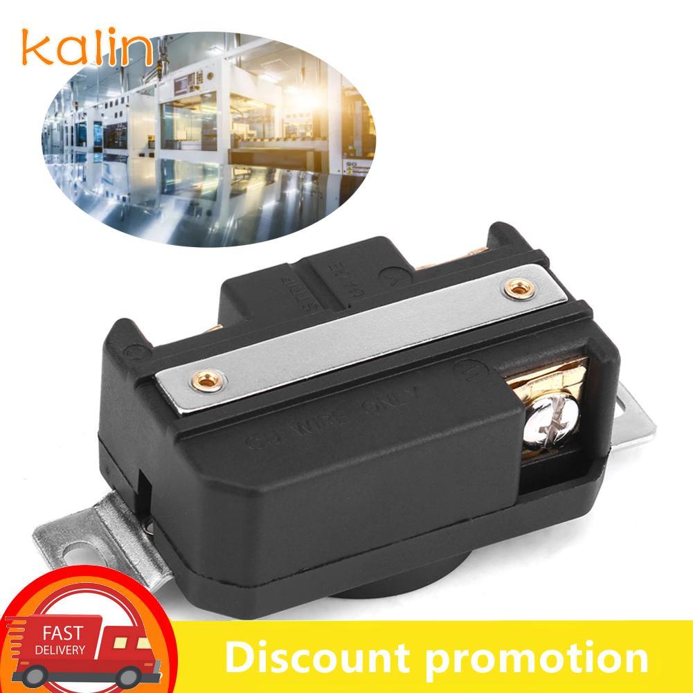 Kalin-th Kalin-th NEMA L6-30R 30 แอมป์ 250 โวลต์ล็อคเต้ารับติดผนังตัวเมีย US 3 สายสายดินเกรดอุตสาหกรรม Flush Mounting เครื่องกำเนิดไฟฟ้าสีดำ