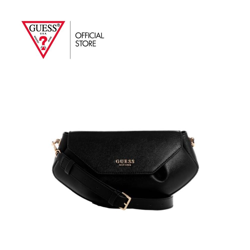 GUESS กระเป๋า รุ่น BG789820 AMORETTE FLAP CROSSBODY CROSSBODY สีดำ