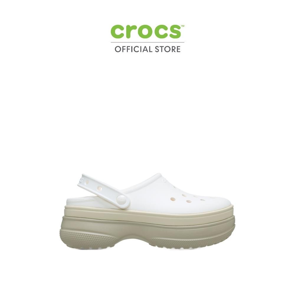 CROCS รองเท้าลำลองผู้ใหญ่ CLASSIC STACKED CLOG รุ่น 211355-0WV - CHALK