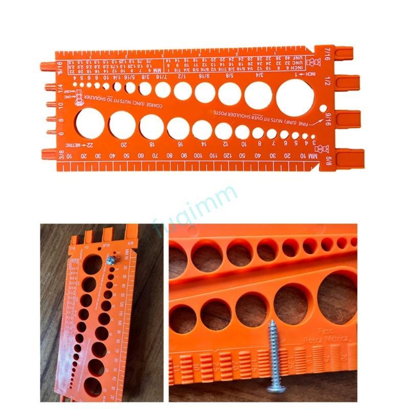 FQMM เครื่องมือวัดสกรู Nut Bolt เจาะ Bit Thread Pitchs Gauges Checker นิ้วมาตรฐานเมตริก Imperials เครื่องมือ