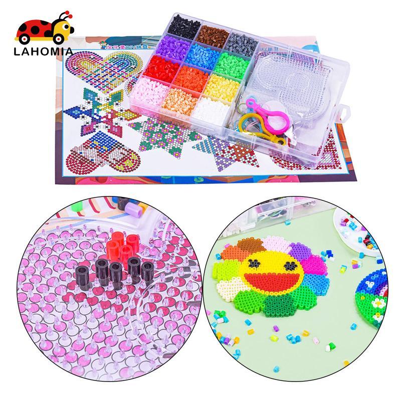 [Lahomia] Hama Bead Fuse Bead Craft Kit ของขวัญวันเกิดสําหรับเด็กสีสันสดใส DIY Art Craft
