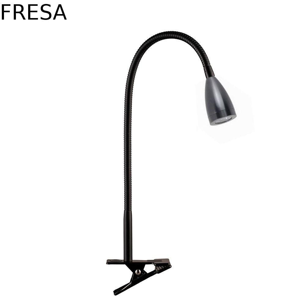 FRESA โคมไฟตั้งโต๊ะแบบหนีบ, ไฟ LED คอห่านแบบยืดหยุ่น, อเนกประสงค์พร้อมที่วางคลิปปรับได้ 10 ความสว่างหรี่แสงได้ LED โคมไฟตั้งโต๊ะทํางาน