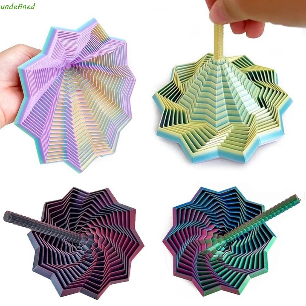 JARREDIW Fractal Fidget Star รุ่น ของเล่นขยายภาพลวงตาหกเหลี่ยม 3D พกพาสะดวก S/M ดีไซน์เรขาคณิต สํานักงาน/โรงเรียน