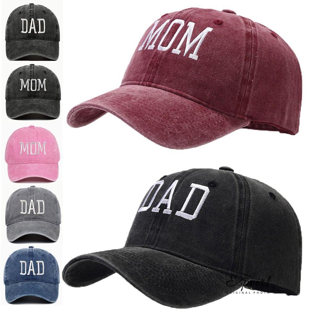 ESPOIR1 Distressed Faded Cap, Hiphop Vintage DAD MOM เย็บปักถักร้อยเบสบอลหมวก,ปรับ Visors เบสบอลหมวก