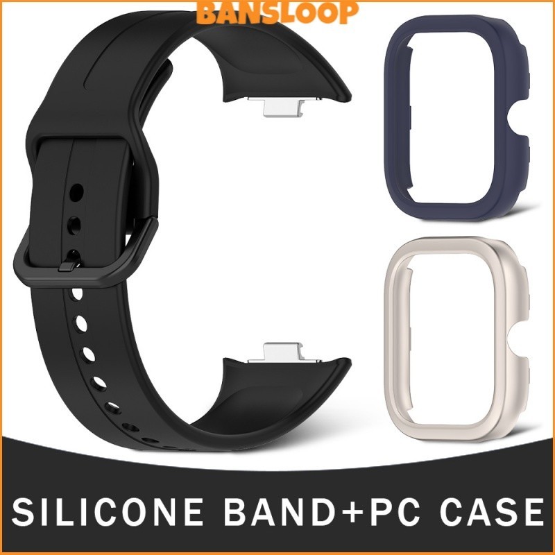 กรณีซิลิโคนสายรัด PC for Xiaomi Redmi Watch 6 5 4 ปกป้องหน้าจอ สายรัดยาง สายรัดข้อมือ สายรัดข้อมือ อุปกรณ์เสริม