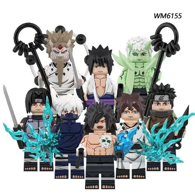 Naruto Series Otsuki Muyui Uchiha Sasuke Indra Building Blocks Minifigure ของเล่น WM6155