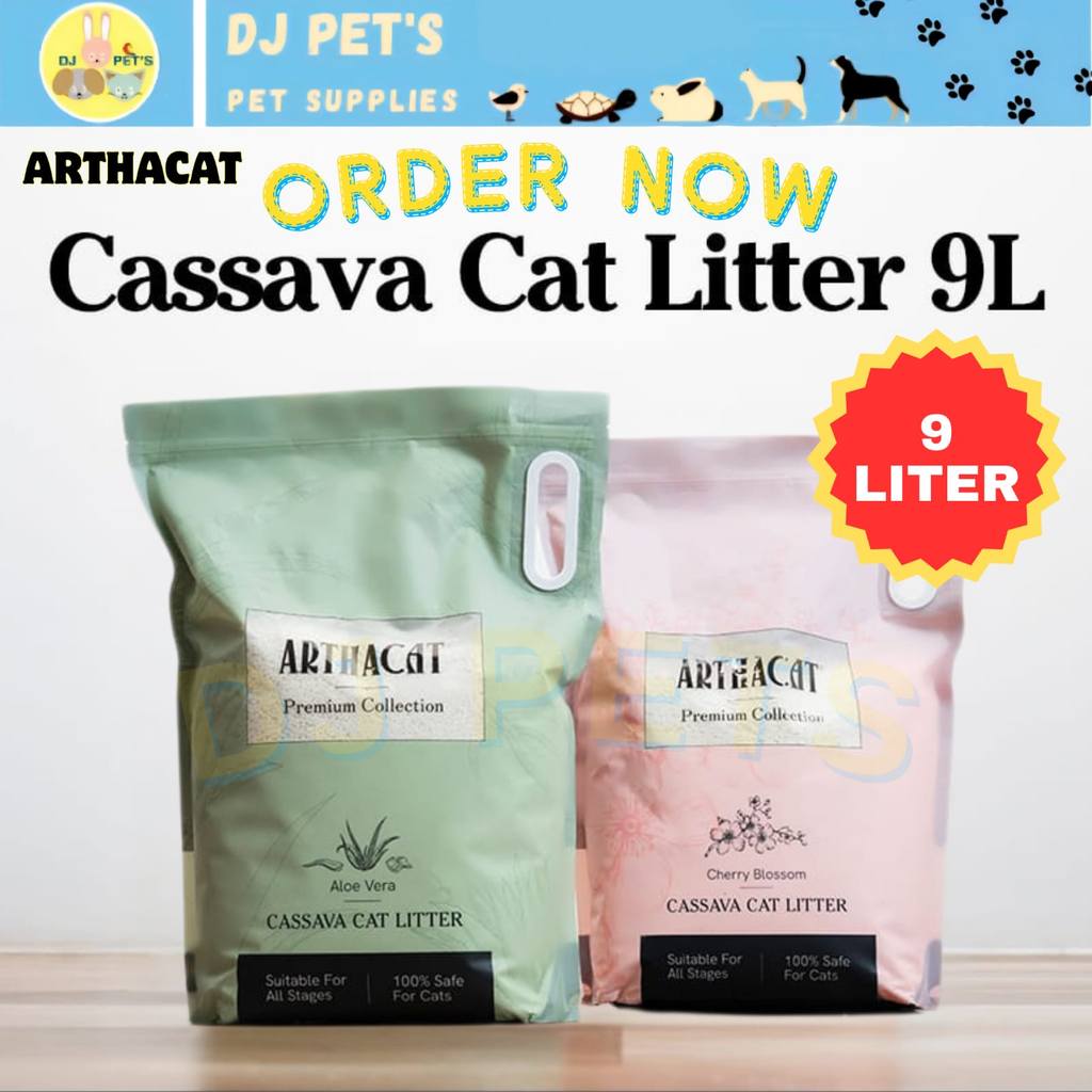 ARTHACAT CASSAVA CAT LITTER 9L / PREMIUM SAND ARTHA CAT CASSAVA CAT LITTER 9 LITTER