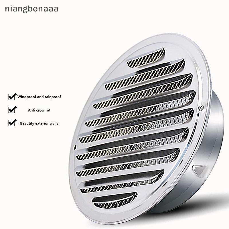 (niangbenaaa) 70/80/100/120/150 มม.รอบสแตนเลส Air Vent Grille ป้องกันแมลงบ้านผนังภายนอกท่อเครื่องมือระบายอากาศใหม่