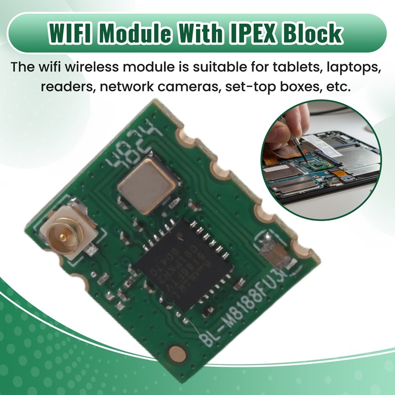 RTL8188FTV โมดูล WIFI ไร้สายพร้อมบล็อกสําหรับ Linux Android อินเทอร์เฟซ USB 2.4GHz BL-M8188FU3