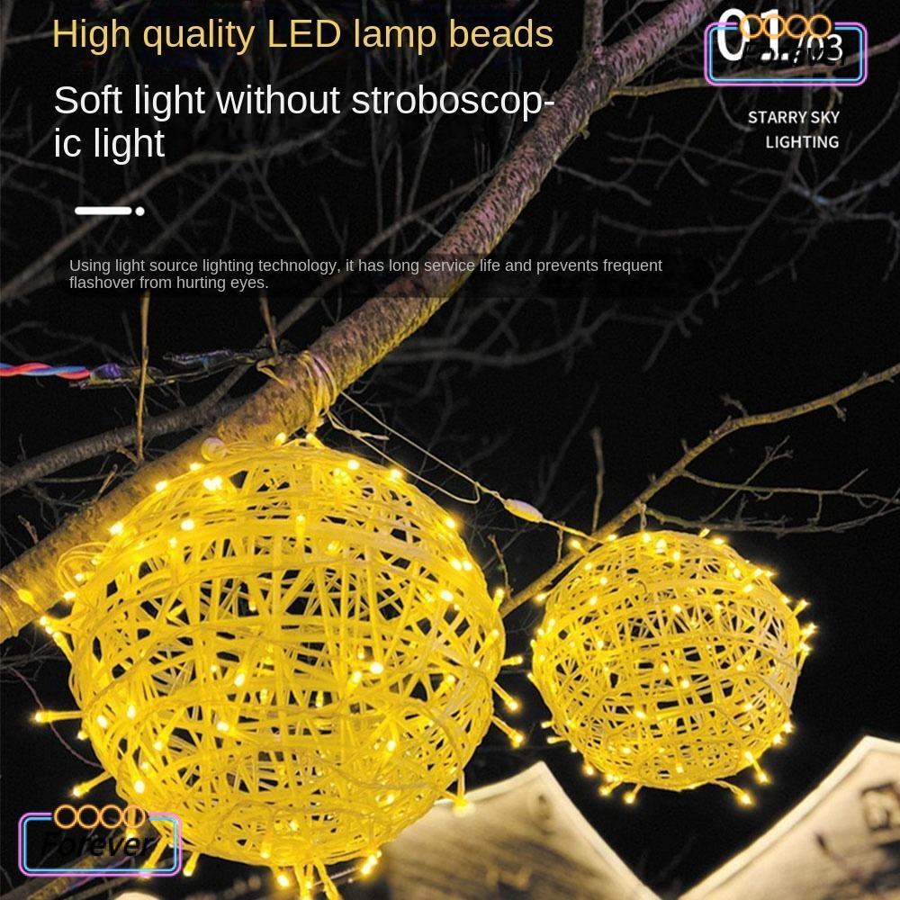 FOREVER LED Fairy Light String, ไฟ LED หลายสี, สวนลูกบอลหวาย 20 ซม.