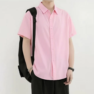 เสื้อเชิ้ตแขนสั้นของผู้ชายสไตล์เกาหลีเสื้อเชิ้ตฮาวายผู้ชาย และรูปร่างแบบร่างกายM - 5XL