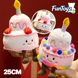ตุ๊กตาเค้กวันเกิดจำลอง ตุ๊กตาเค้กร้องเพลงวันเกิดได้ 25CM มีเพลง เทียนจําลอง ของขวัญวันเกิด ของเล่นเด็ก