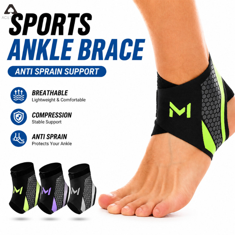 ACETERY ผ้ารัดข้อเท้า Sports Ankle Brace กันข้อเท้าพลิก Compression Support สำหรับวิ่ง บาสเกตบอล