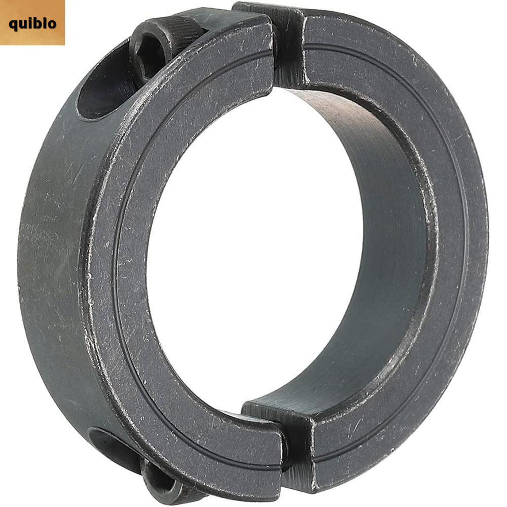 QUIBLO Double Split Clamping Collar, Carbon Steel Black Shaft Collars, Set Screw Style เส้นผ่านศูนย์กลางภายใน 6-55mm Ring Collar Industrial Automation