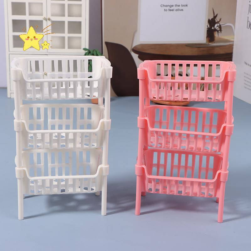 [JBTH] 1/12 Dollhouse Mini Food ตะกร้าเก็บผลไม้ตุ๊กตา House Staable ตะกร้าอุปกรณ์ตกแต่งตุ๊กตา [JB]