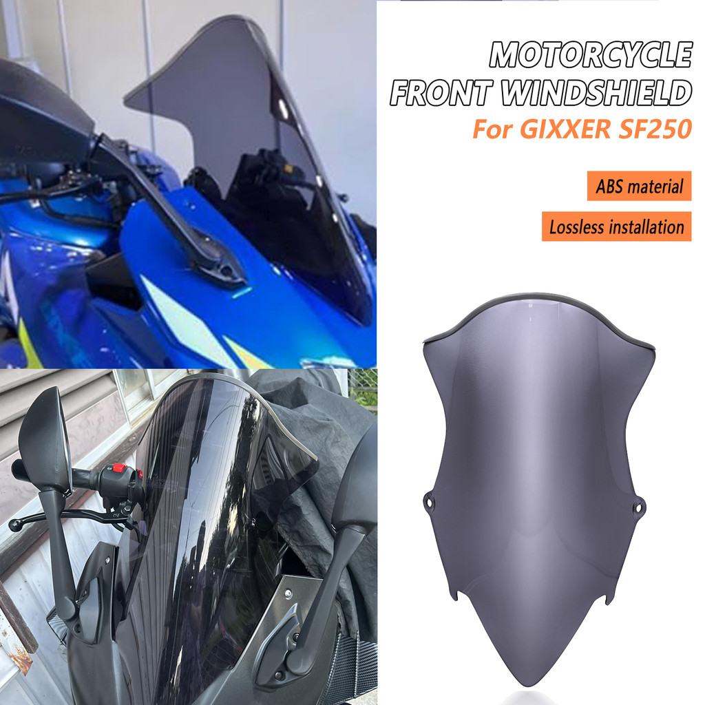 GIXXER 250 SF กระจกสําหรับ GIXXER250SF SF250 กระจกรถจักรยานยนต์ Racing หน้าจอ Wind Deflector สปอยเลอ