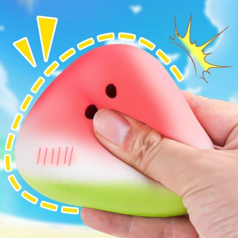 น่ารักแตงโม Squishy Fidget ของเล่นช้า Rebound Decompression ของเล่น Anti-Stress Slow Rising ผลไม้นุ่มความเครียดบรรเทาของเล่นบีบ