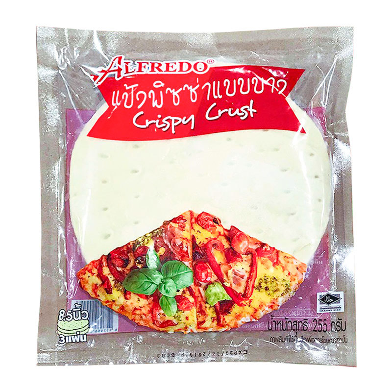 อัลเฟรโด แป้งพิซซ่า แบบบาง 225 ก. (ALFREDO Crispy Crust 225 g) โปโลแมน POLOMAN