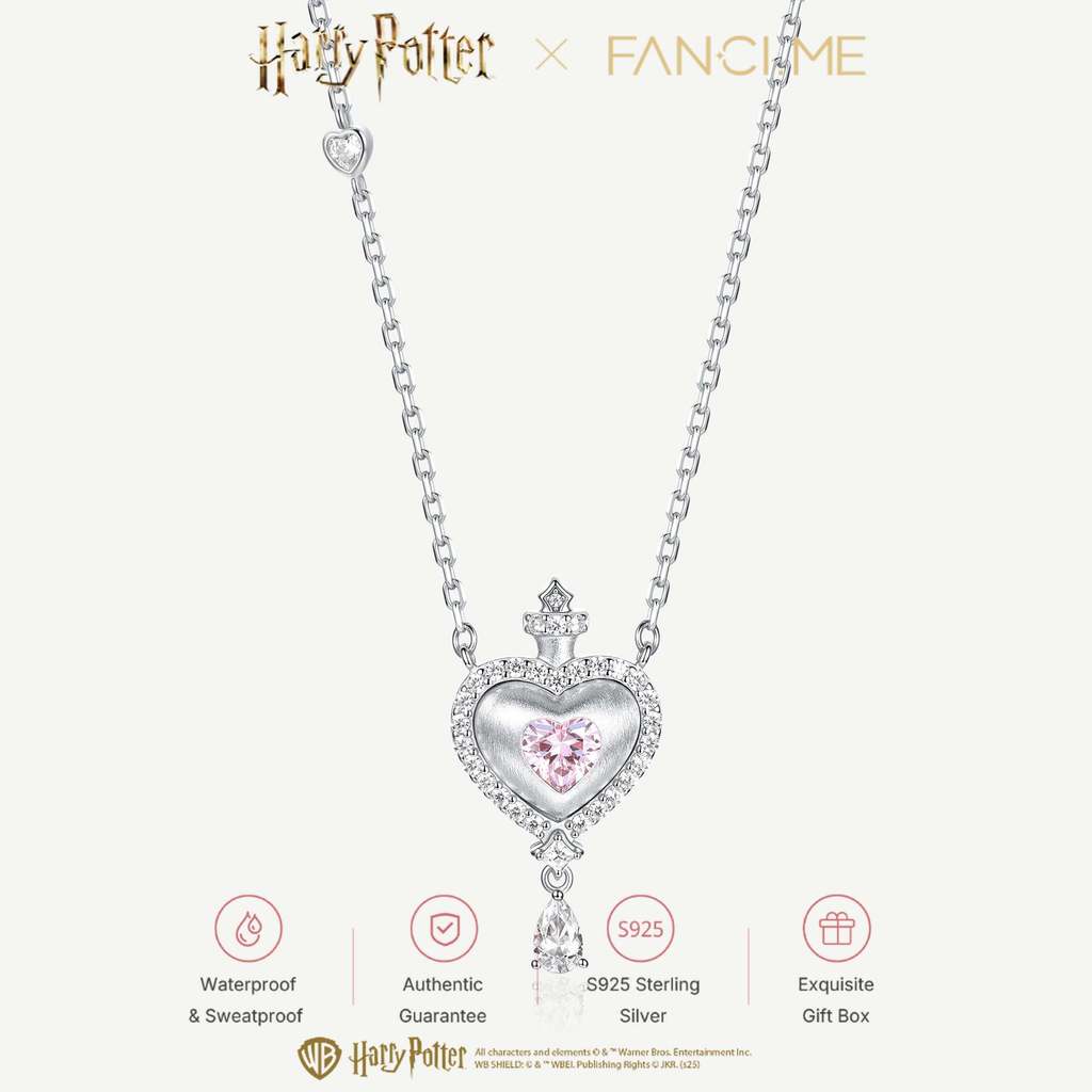 Harry Potter x FANCIME Love Potion สร้อยคอเงิน ดีไซน์เนื้อแปรง