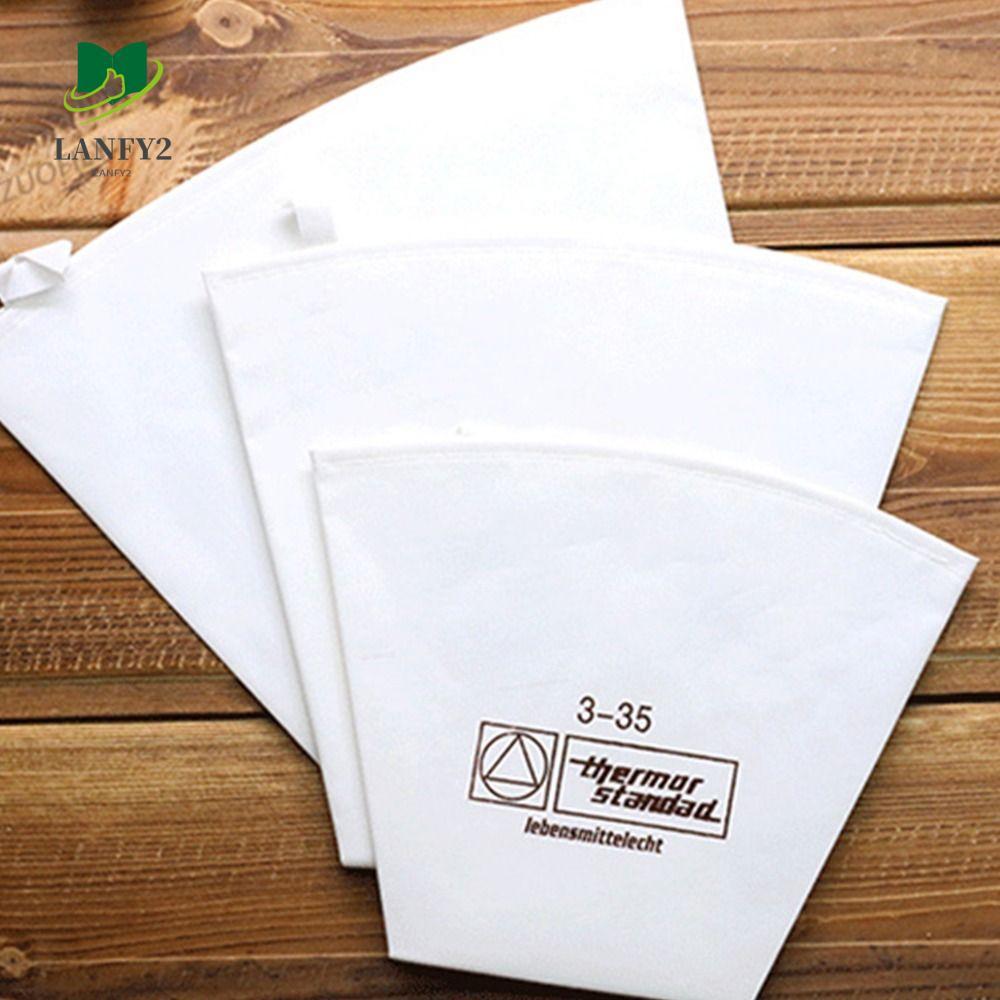 ALANFY ถุงบีบครีมหนา 35/40/46/50 ซม.อุปกรณ์เบเกอรี่ช็อกโกแลตบ้านผ้าฝ้ายผ้าเครื่องมือเค้ก