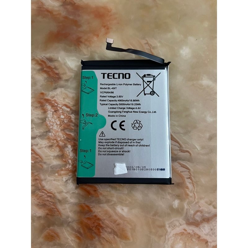 เหมาะสําหรับ TECNO BL-49IT แบตเตอรี่โทรศัพท์มือถือความจุขนาดใหญ่ใหม่เอี่ยม 4900mAh/50,000mAh