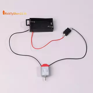RickTyShen สีขาว 130 ชุดมอเตอร์ 2xAA แบตเตอรี่กรณีและสวิทช์ 16500 RPM Mini DIY อิเล็กทรอนิกส์มอเตอร์วงจรรุ่นชุด TH