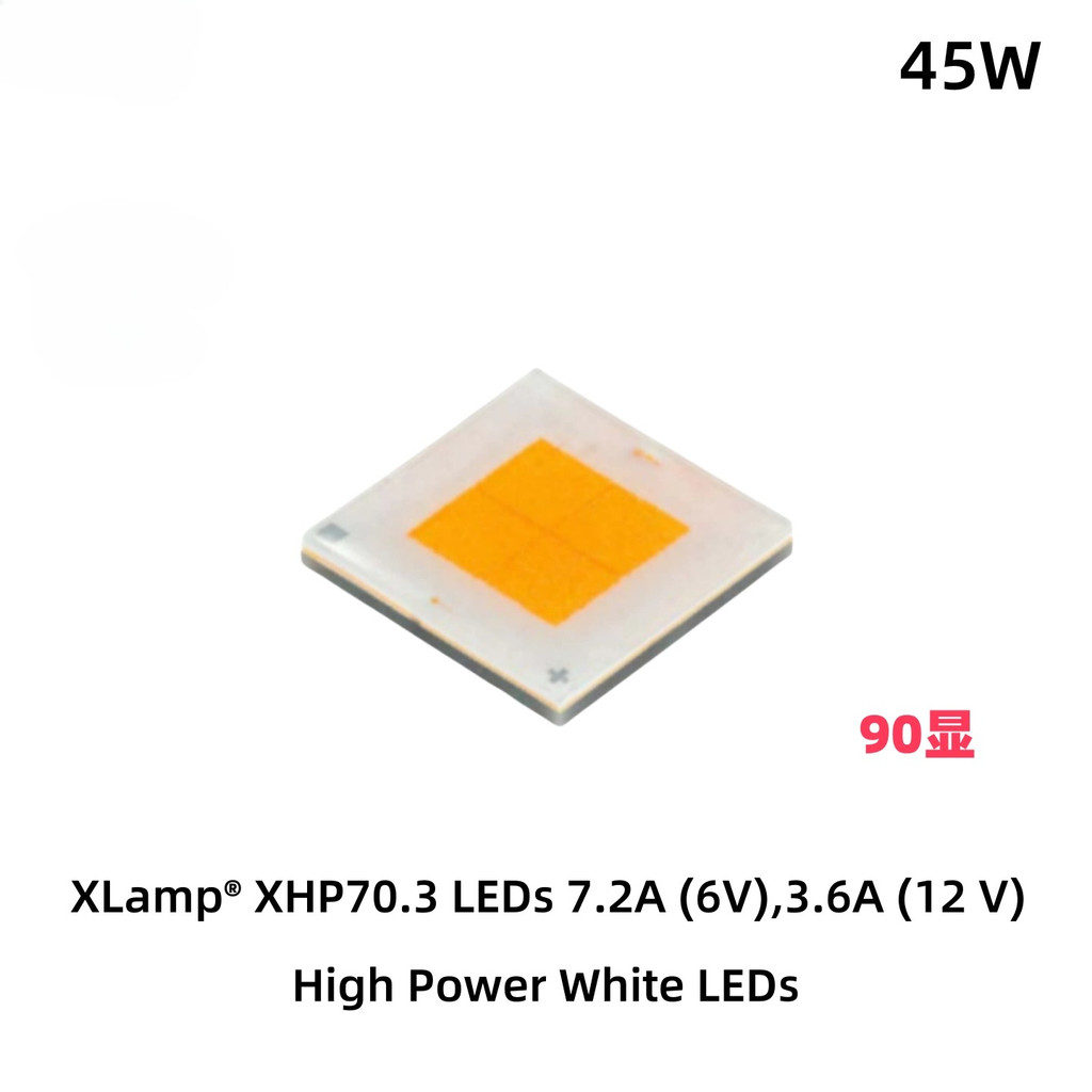 45W XHP70.3 90 จอแสดงผล High Power XHP70 รุ่นที่สาม 7070 7.2A 6 V/12 V led ไฟฉายไฟหน้าเปลี่ยนหลอดไฟล