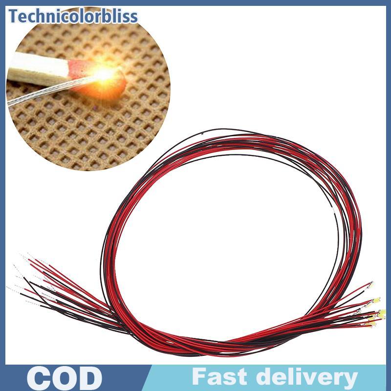 Tcbs 10 ชิ้น 20 เซนติเมตร t0603wm ประสาน micro litz สายตะกั่ว warm white smd led Bliss 0603