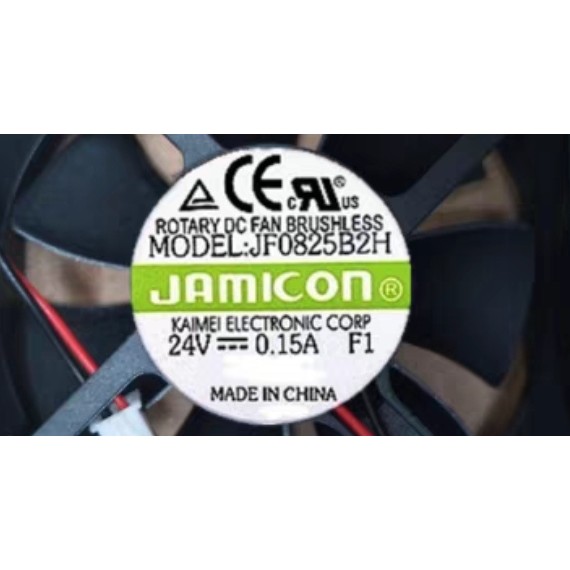 พัดลมระบายความร้อน Kaimei 8025 ดั้งเดิม พัดลม 8 ซม. JF0825B2H 24V DC Fan 0.15A