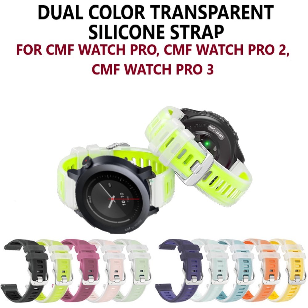 สายซิลิโคนใสสําหรับ Smart Watch CMF Watch Pro โดย Nothing, CMF Watch Pro 3 2