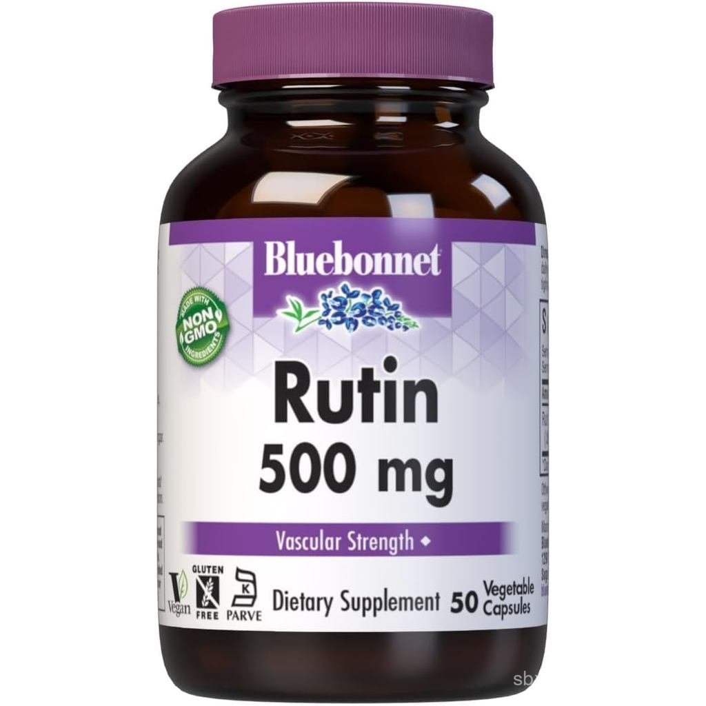 Bluebonnet Nutrition Rutin 500mg (Sophora Japonica) สารต้านอนุมูลอิสระ Bioflavonoid สําหรับการสนับสน