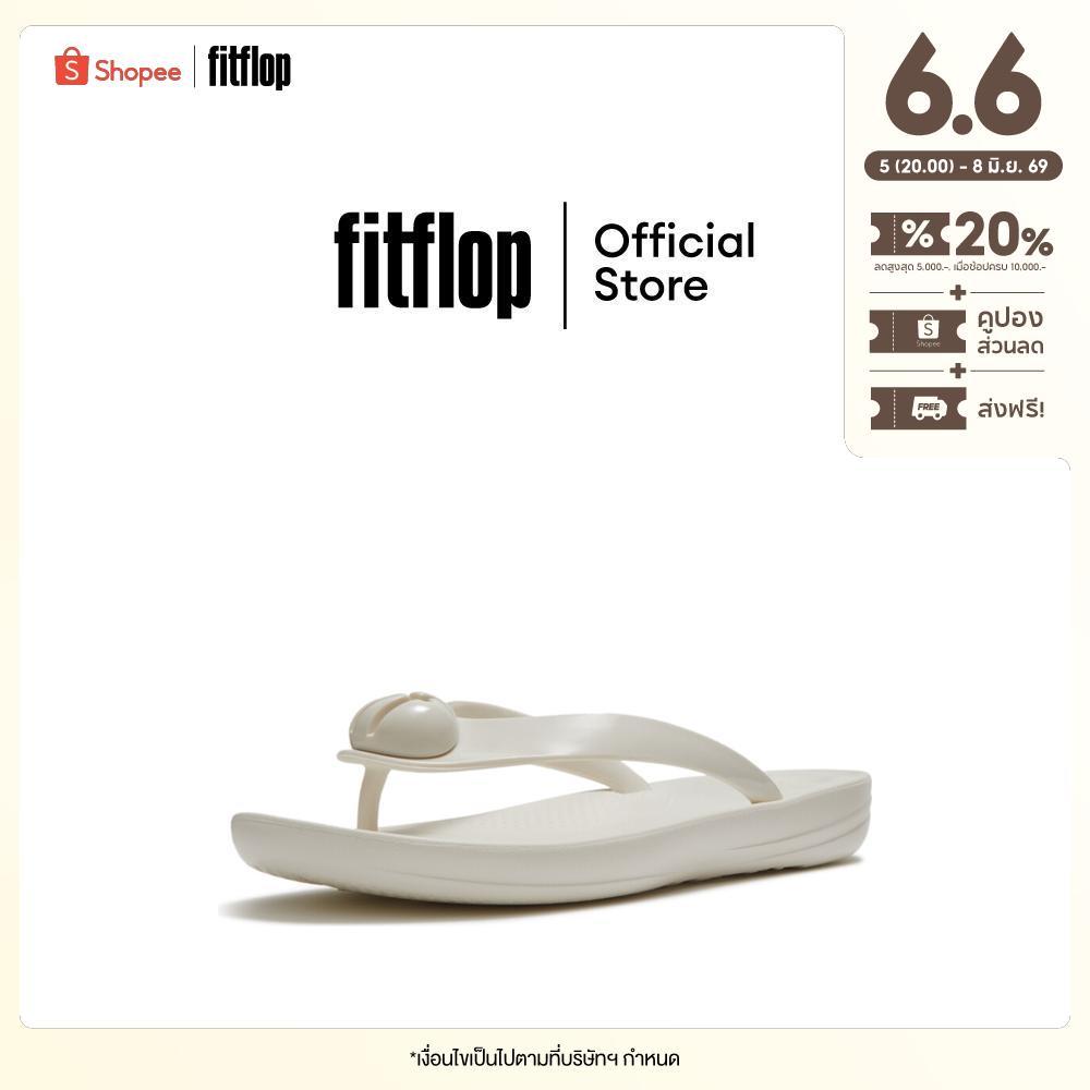 FITFLOP IQUSHION GLOSSY-BUTTON FF รองเท้าแตะผู้หญิง รุ่น A6O-477 สี CREAM