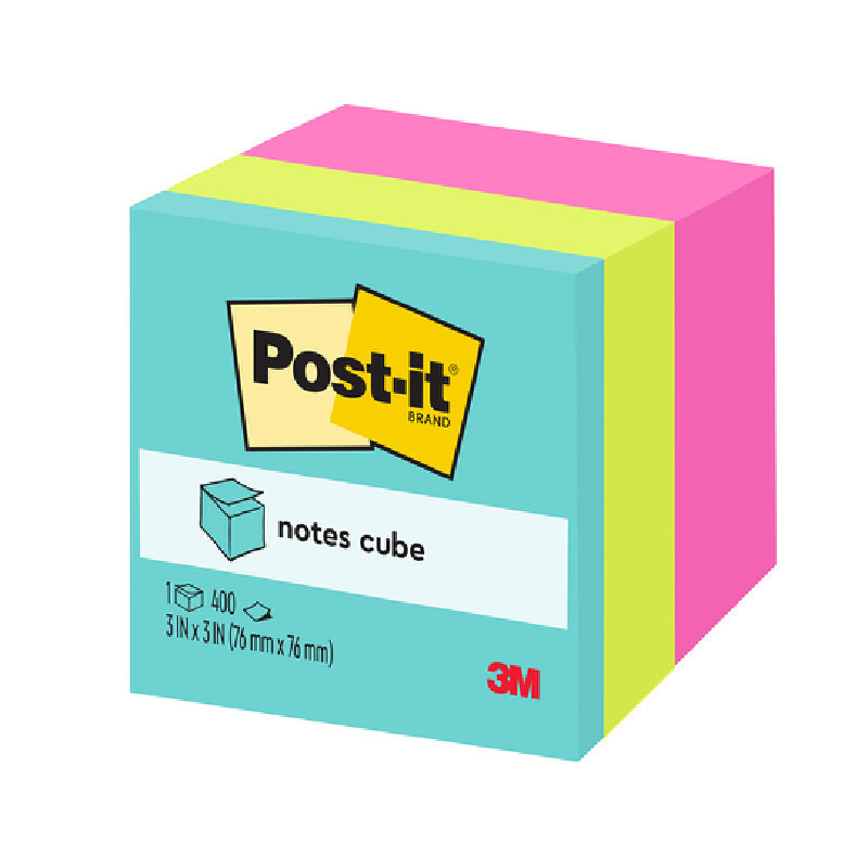 POST-IT กระดาษโน้ต รุ่น 654-5AP คละสีพาสเทล ขนาด 3x3 นิ้ว (แพ็ค 5 เล่ม)
