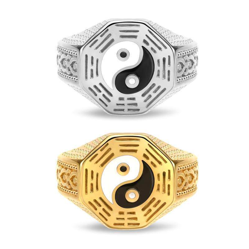 แหวนสแตนเลส Taiji Yin Yang Bagua ของ Taiji Yin Yang Bagua