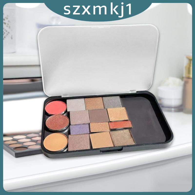 [Szxmkj1] ABS Magnetic Makeup Palette อายแชโดว์เปล่า Pan Organizer Frosted Clear Top Compact Storage Box เพื่อความงามและการเดินทาง