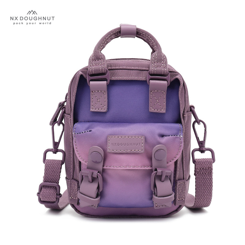 NX Donut รุ่นใหม่ Donut MINI Messenger กระเป๋ากระเป๋าสะพายกระเป๋าโทรศัพท์มือถือขนาดเล็กหญิงแม่ลูก MI