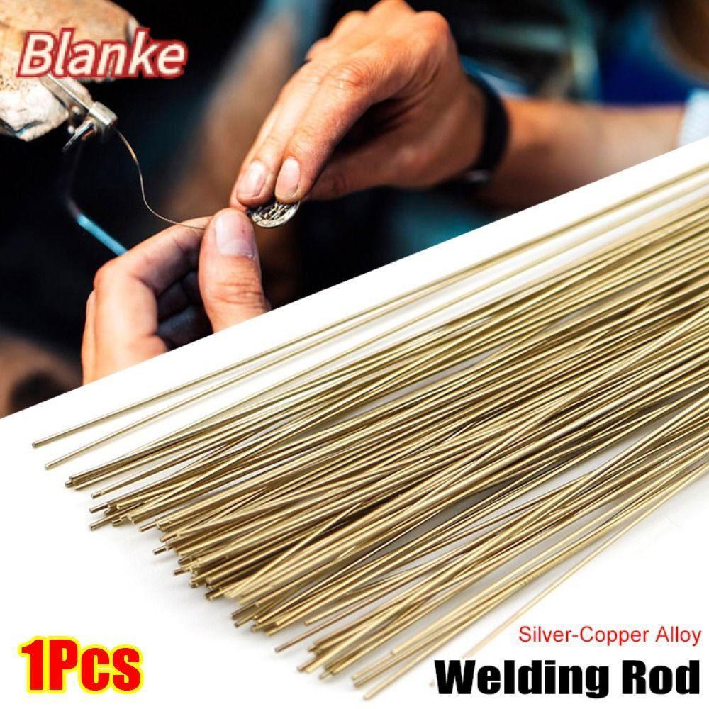 BLANKE 1 ชิ้นเงินเชื่อม Rod, 0.5 มม.0.7 มม.1.0 มม.1.2 มม.1.5 มม.ประสาน Stick ลวดบัดกรี, Easy Solder Silver-ทองแดง 50 ซม.ความยาวเครื่องเชื่อมเครื่องมือสําหรับเครื่องประดับทําซ่อม
