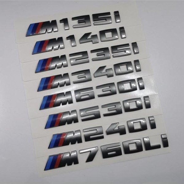 เหมาะสําหรับ BMW สีเทา M330i M340i m235i M440i M530i M760Li โลโก้รถ Word Mark